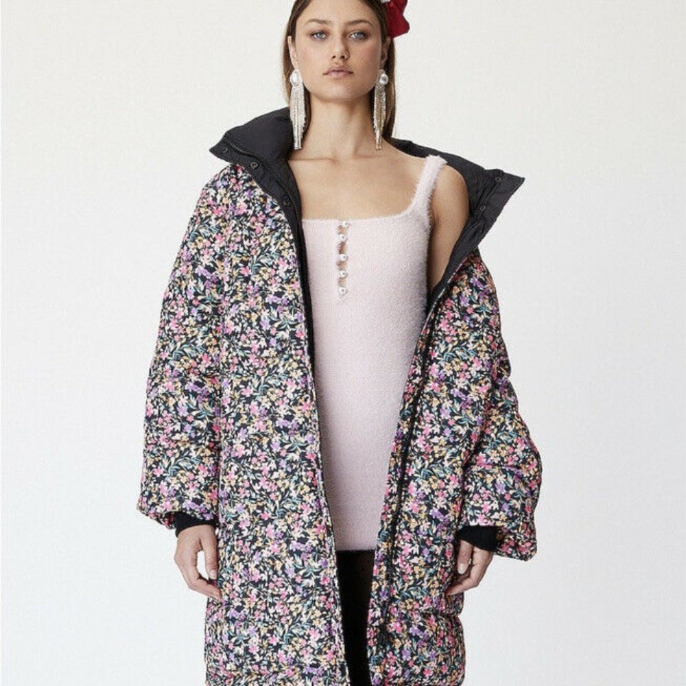 Lovers and Friends Cindy  Floral  Puffer Coat XS( Current Season)